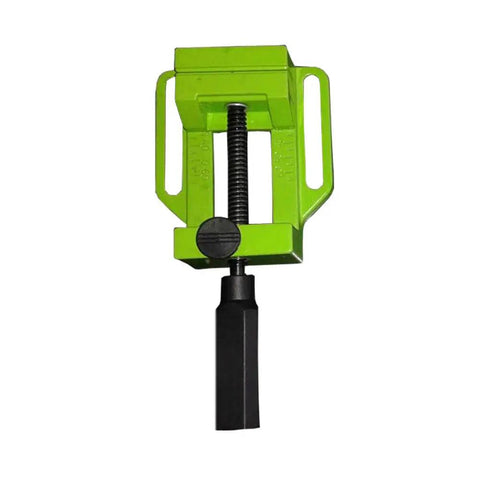 Top Shelf Aluminum Drill Press Vise With 70 Mm Jaw For Mini Bench Clamping and Smooth Drilling Or Polishing Tasks In Vivid Green Finish.