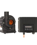 Top Shelf DC Water Pump With Smooth Operation And Rugged Build Delivers Up To 4900 Gph showing pump and IP65 control panel.
