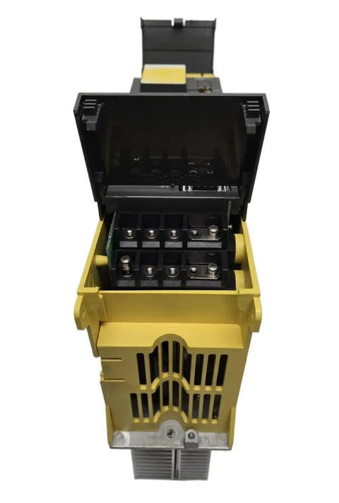 Dual Axis CNC Servo Amplifier Module SVM2-80/80 Motion Control Drive For Precision Automation, sealed black and yellow unit