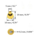 Detailed dimensions of Brass Misting Nozzle Replacement Heads 0.2mm Orifice 10/24 UNC Outdoor Cooling System, 10 Pack