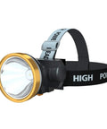 Rechargeable Headlamp With Ultra Bright LED Waterproof Built In Battery Lightweight And Compact All Day Battery Life For Outdoor Camping Fishing Hiking Running, front view