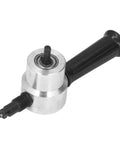 Heavy Duty Dual Head Electric Nibbler Cutter For Metal Sheets Rotate Any Direction Cut Stainless Steel Iron Copper Aluminum Portable Power Tool Quick Change Blade Design High Speed Precision Cutting, aluminum and plastic construction with handle.