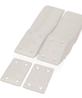 Heavy Duty Metal Mending Plates Four Hole Flat Repair Pads Built Tough Top Notch Silver Finish For Heavy Diy Home Upgrades And Zero Hassle Hardware Work 100 Pack stacked in two rows showing various angles.