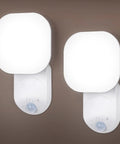 Straight Up Heavy Duty Wireless Motion Sensor Led Wall Lights With Rechargeable 6000 Mah Battery And Nifty Remote Control, mounted on wall.