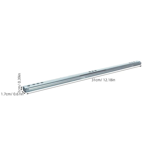 Heavy Duty Side Mount Drawer Slides 12 2 Inch With 17mm Groove Two Way Ball Bearing Runners Low Friction Metal Glides For Cabinets Bedroom And DIY Installation Smooth Glide Four Pack Straight Up Solid Quality For Home Improvement Tasks No Hassle Setup. 12.18in metal drawer slide