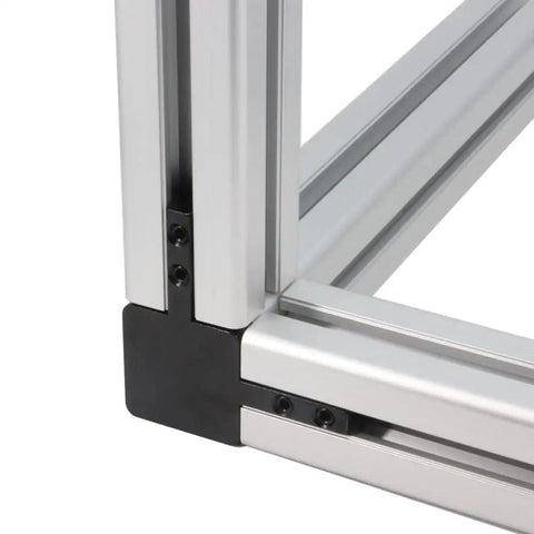 4 Pack Black 4040 Series 3-Way End Corner Bracket With M6 Screws For 8mm Slot T-Slot Aluminum Extrusion Profiles installed