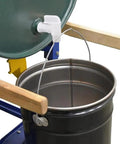 Heavy Duty Plastic Drum Spigot Built To Nix The Drip Drama And Keep Pouring Dead Simple For Three Quarter NPT Water Tanks One Inch Outer Diameters And Six Gallon Jerrycans mounted on a gray drum.