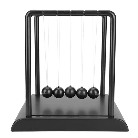 Newtons Cradle Pendulum Desk Toy For Home Office Decor A Real Classic Nerdy Yet Cool Science Showpiece With Durable Steel Balls And Plastic Frame An Educational Physics Toy For Kids And Adults 17.8 x 14.8 x 18 cm