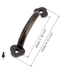 Vintage 85mm Drawer Knob Set For Cabinets And Dressers, 4 Pack Wooden Jewelry Box Pull Handles measurement diagram