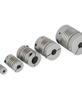Premium Aluminum Bellows Flexible Shaft Coupler 30x43mm in various sizes for high torque industrial applications.