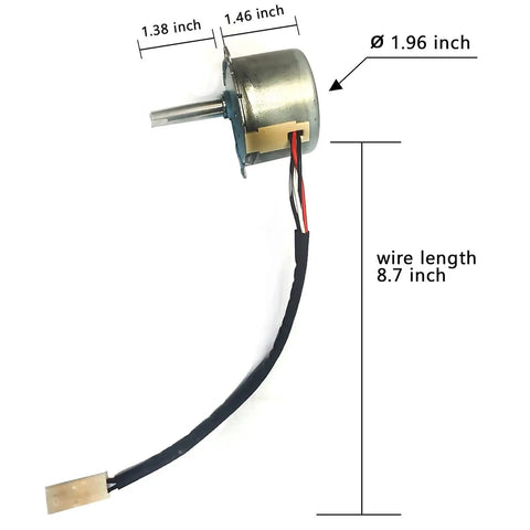 WaterWall Spray Arm Motor DD31 00013B For Samsung Dishwashers SRM 36HR Replacement Part with measurements