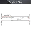 Diagram of 14 Inch Full Extension Drawer Slides With Ball Bearing, 40mm Wide Cold Rolled Steel, Black Finish, 100lb Capacity