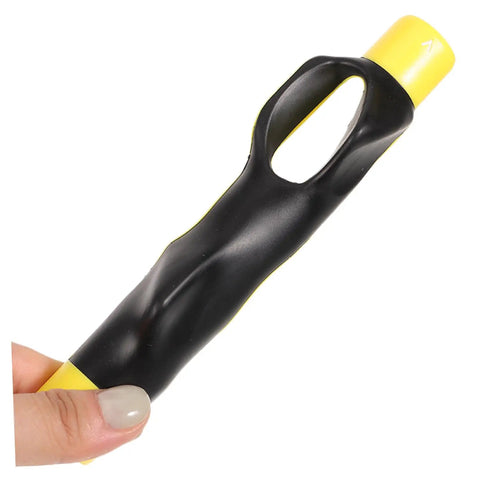 Close-up view of the Golf Alignment Trainer Putting Practice Rod, showing ergonomic lightweight grip design for beginners.