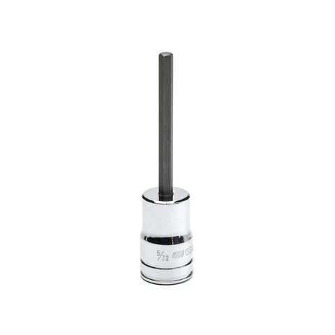 Single socket from Seven Piece Three Eighths Inch Drive Mid Length Hex Bit Socket Set SAE and Metric with S2 Steel Insert Bits