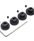 Four Pack 24T 25T 26T 27T 3.175mm Pinion Gears 48P Hardened Steel CNC Machined RC Upgrade Part With Screwdriver And Hex Wrench Included