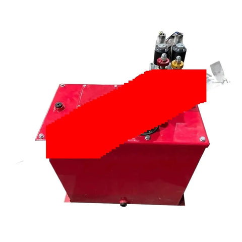 Heavy Duty Hydraulic Power Unit With A Badass Three Phase 415 Volt Motor Pumping Seven To Eighteen Liters Per Minute top view.