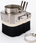 Workhorse Grade Cnc Router Dust Shoe With 80 Mm Nylon Brush and Bulletproof Vacuum Seal for effective dust control during machining.