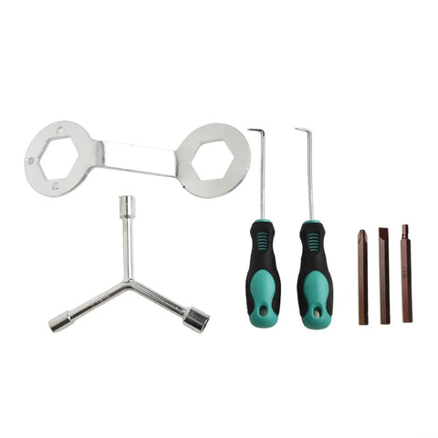 7 Piece Washing Machine Disassembly Tool Kit With Retractors, Disassembly Wrench, Chrome Vanadium Drill Bits And Three Prong Socket Wrench