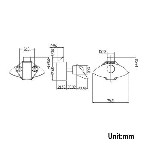 Technical drawing of Go To Push Locks And Push Latch Catch For Drawers Cabinets Cupboards Boats Motorhomes Caravans And Furniture Hardware