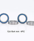 34 Piece Ball Bearing Kit For Traxxas Nitro Revo Monster Truck All Versions Sealed Bearings In Orange And Blue With Mixed Sizes For Smooth Ride Easy Install Durable RC Car Upgrades, 12x18x4 mm blue sealed bearings 4pc