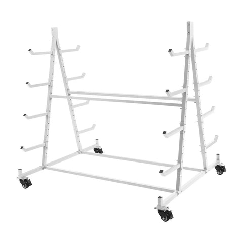 Rock Solid Five Tier Heavy Duty Horizontal Storage Rack With Smooth Rolling Wheels And Sure Lock Brakes 500 Lb Cantilever Lumber Rack Built Tough For Garage Shed And Worksite Stress Free Setup.