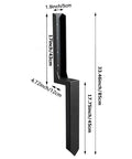 Heavy Duty Steel Fence Post Anchor Kit With 12 Ground Spikes To Fix Rotted Or Tilted Wooden Posts Fast showing a black steel anchor with dimensions.