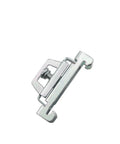Silver Galvanized 12 Piece DIN Rail Mount Terminal Blocks End Stopper Screw Type Clamp for 35mm Wide Guide Rails