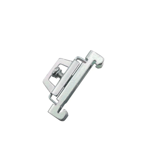 Silver Galvanized 12 Piece DIN Rail Mount Terminal Blocks End Stopper Screw Type Clamp for 35mm Wide Guide Rails