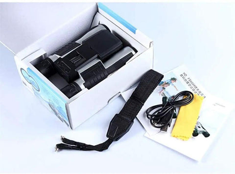 12x32 HD Binocular Telescope With A Dope 5MP Digital Camera, 2.0 Inch LCD, 1080p Video displayed in open box with accessories