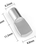 Heavy Duty Six Point Two Millimeter Shelf Pegs One Quarter Inch Spoon Shape Support Pins Nickel Plated Forty Piece Kit close-up view