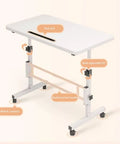 Rolling Ergonomic Standing Desk With Smooth Wheels Adjustable Height Desktop Laptop Workstation Level Up Your Remote Grind Straight Up with iPad slot.