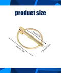 Single lynch pin from Beefed Up Heavy Duty Lynch Pin Set for 3 Point Hitch Pins 3 Sixteenth Inch Round Locks with size dimensions.
