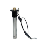 Top Shelf Quick Release Pin Button Handle Ball Lock Plunger Slot indexing plunger with stainless steel and safety cable.