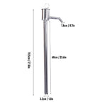 Heavy Duty 60CM Stainless Steel Manual Oil Pump For Fluid Transfer, Rustproof Hand Operated Water Suction Device with dimensions
