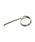 Junior Band Style Hose Clamp Three Eighths Inch Wide 0.025 Inch Thick 1.375 Inch Diameter 201 Stainless Steel Clamp