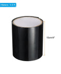Self-Fusing Silicone Waterproof Seal Tape For Leaks In Pipes, Hoses, Tents, And Boats. Quick Fix Black 4 In By 5 Ft Patch And Repair Tape For DIY Seals, black roll, size shown