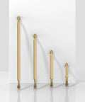 Champagne Bronze Cabinet Pulls Set Of 10, 5 Inch 128mm Solid Zinc Alloy Kitchen Cabinet Handles displayed vertically on white background