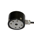 Beefed Up Static Torque Sensor For Motors And Gearboxes 5 To 100 Nm Measuring Sensor showing dual flange mount and cable connector.