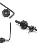 8 Piece Drill Bit Depth Stop Collar Set With Allen Key Wrench For Precise Drilling, showing metal collar and Allen key