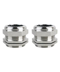 Two Pack M28 Cable Glands Stainless Steel 304 Waterproof IP68 Built Tough Cord Grip Connectors