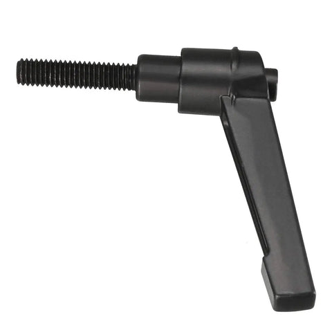 No Fuss M6 X 25mm Matte Black Quick Release Clamp Knobs With Snappy Ratcheting Lock Lever And Comfort Grip Swing Handle For Shop Projects Two Pack Loaded close-up of swing lever handle with threaded bolt.