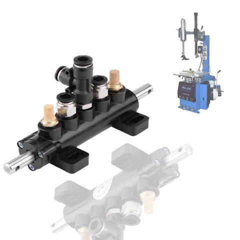 Foot Pedal Tire Air Control Valve for Tire Changer Machines Aluminum Alloy Body with 8mm OD Tubing Connectors