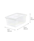 Big Time Seventeen Quart Clear Stackable Storage Bin With Secure Snap Lid For Slick Bedroom Closets Loaded Garages And Wooden Shelving That Gonna Keep Your Setup Tight, 12x17.5x7 inches.
