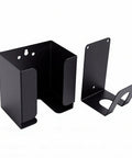 Heavy Duty Wall Mount Electric Vehicle Charger Bracket With Dual Iron Racks For Smart Garage Cable Organization, black metal racks.