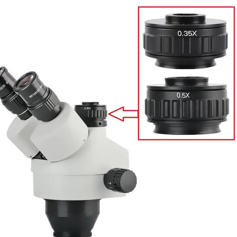 0.35X CTV Microscope Lens Camera Interface Adapter For Trinocular Stereo Microscope, Plug And Play CCD Capture, High Resolution Imaging, Easy Mount For Sharp Detailed Photos on trinocular microscope