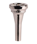 Steven Mead Euphonium Mouthpiece Silver Plated 5880E SM5 Barrel Backbore For Balanced Airflow And Killer Tone With Large Shank Fitting Euphonium Accessories Designed For Easy Articulation And Expressive Playing. silver-plated euphonium mouthpiece, front view