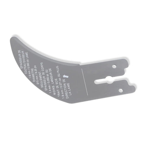 Top Tier Table Saw Riving Knife Kickback Shield Compatible With Dewalt Dwe7485, precision ground steel blade with mounting slots.