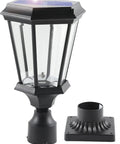Solar Post Light With Dusk To Dawn Sensor No Fuss Install Aluminum Pillar Lantern Waterproof LED Outdoor Lamp