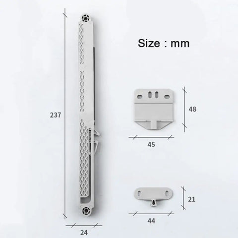 Real Smooth As Butter Cabinet Drawer Slides One Pair Heavy Duty Soft Closing Dampers dimensions with size labels in millimeters.