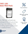 Slim Outdoor LED Wall Pack Light with Dusk To Dawn Sensor 7.5 Inch 4000K Cool White MVOLT 120-277V IP65 Bronze Glass Lens product image
